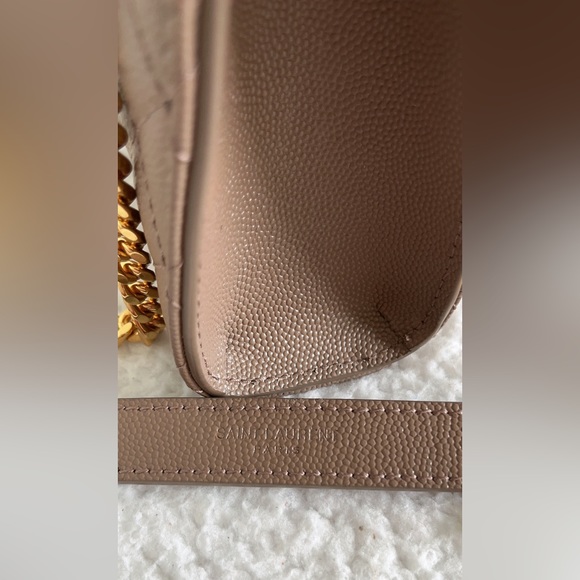 Saint Laurent YSL Small Envelope Quilted Matelassé Chain Leather Shoulder Bag - Picture 14 of 16